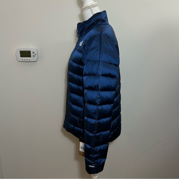 The North Face Women's Aconcagua Jacket Down Zip Coat Shady Blue Sz L